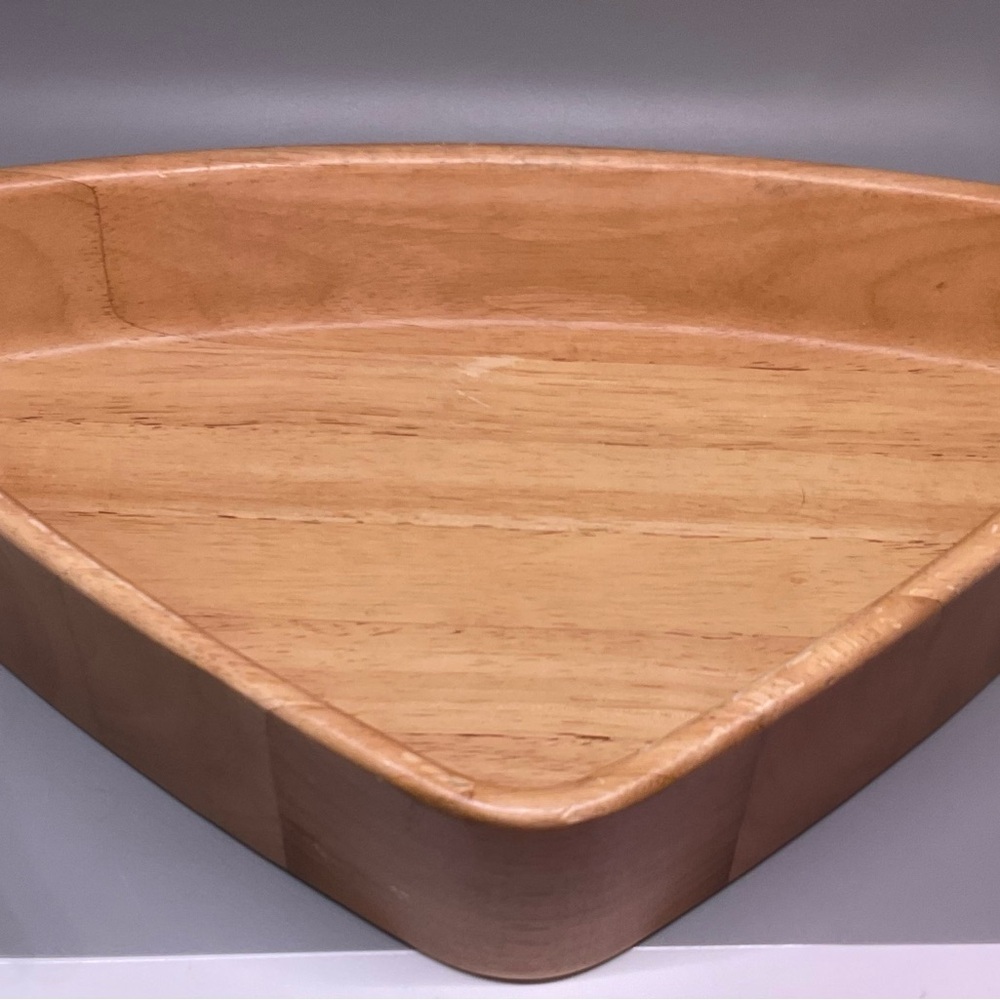 Triangular Wooden Bowl Crate & Barrel 8.5 X 14.5